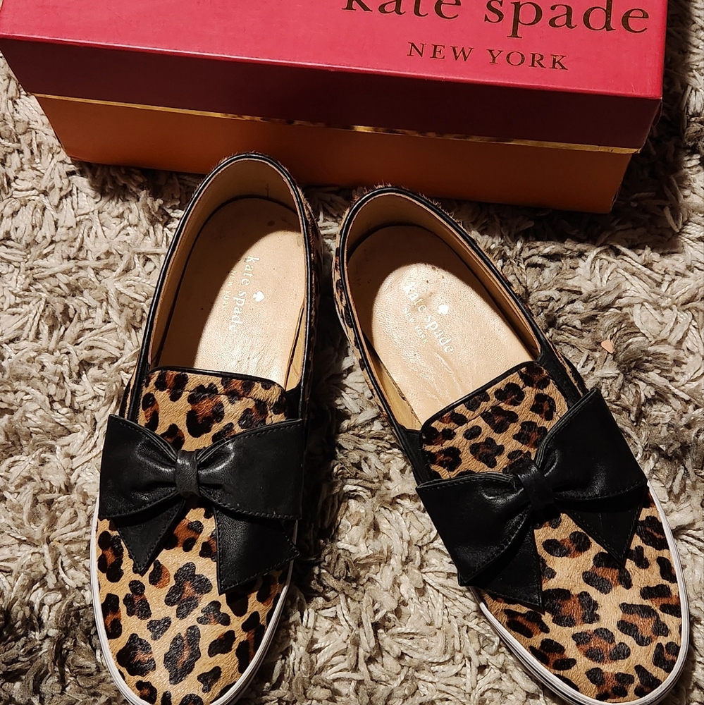 Kate Spade Brown and Black Leopard Print Flats